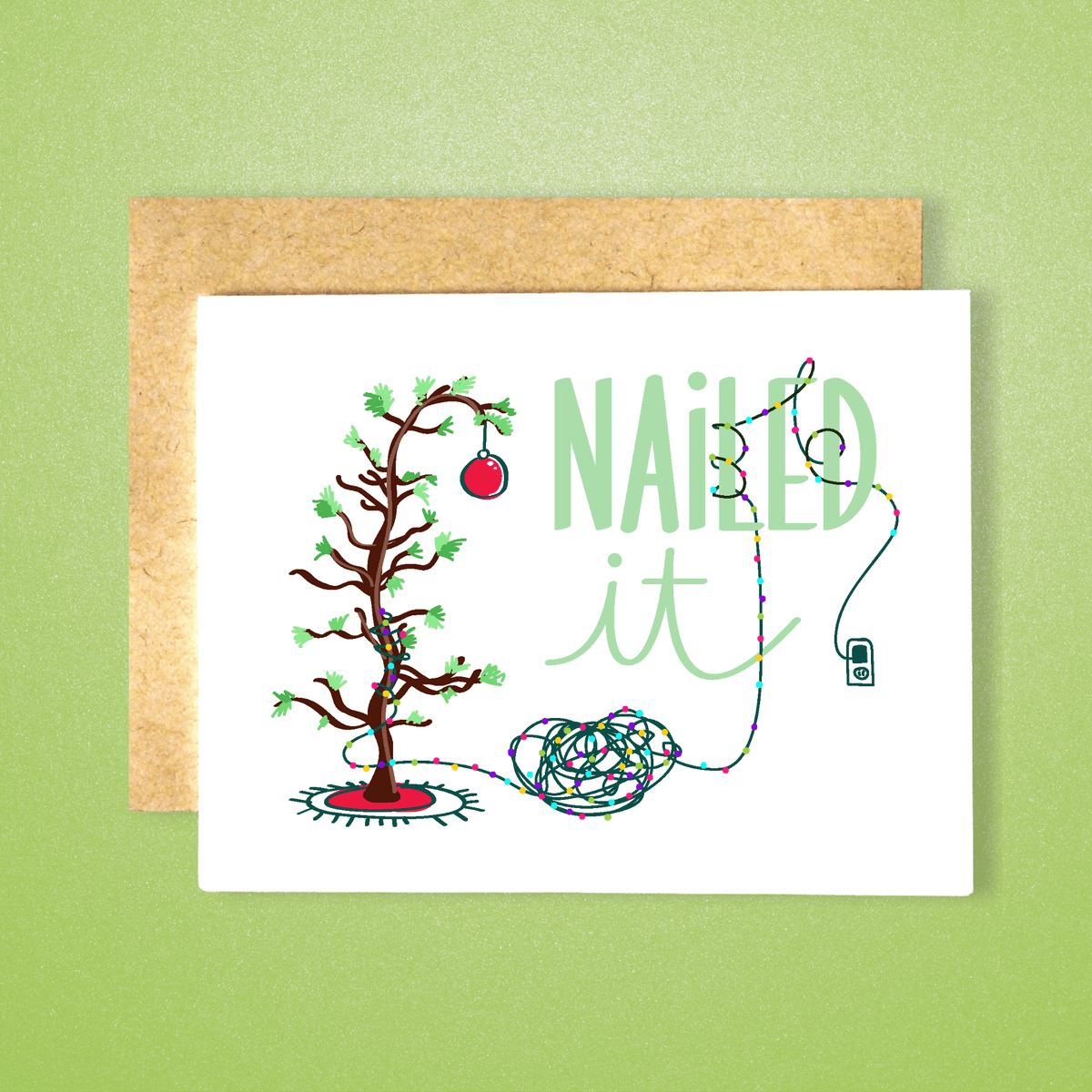 NAILED IT Christmas Card Raven + Unicorn