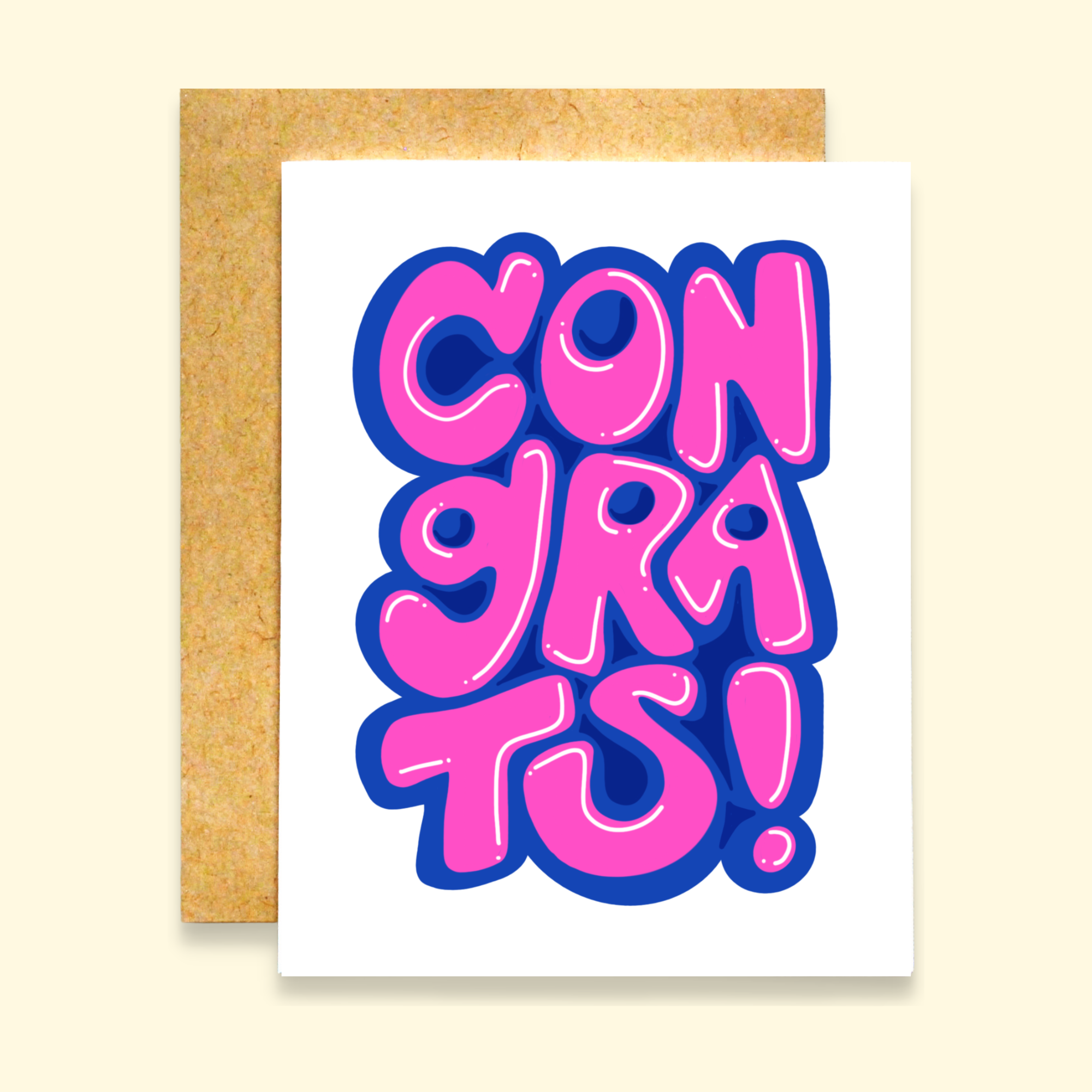 Congrats Dig Congrats Graffiti Card – Raven + Unicorn
