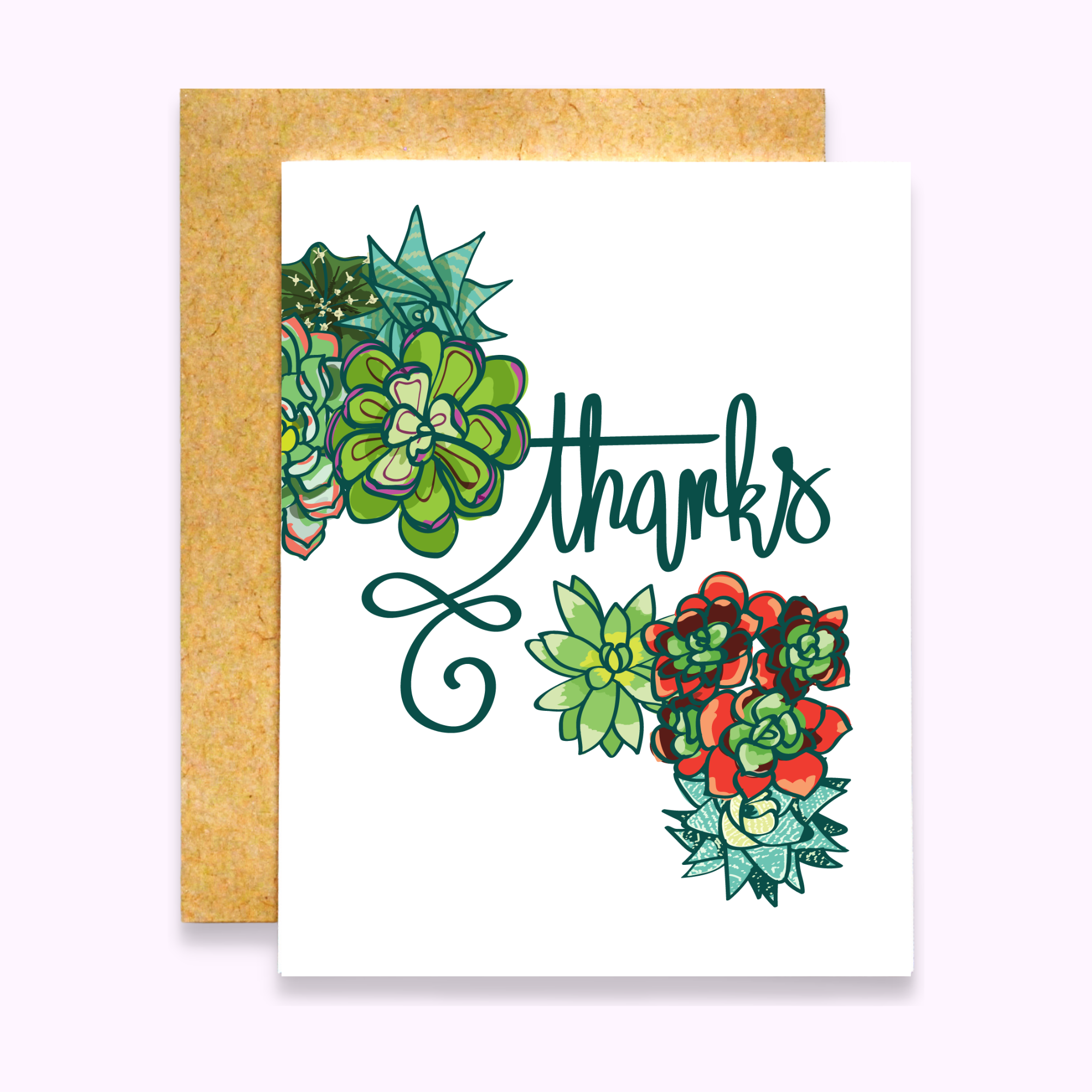 Succulent Thank You Card (NEW LOOK!)