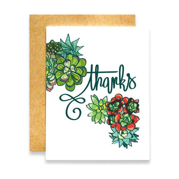 Succulent Thank You Card (NEW LOOK!)