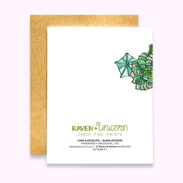 Succulent Thank You Card (NEW LOOK!)