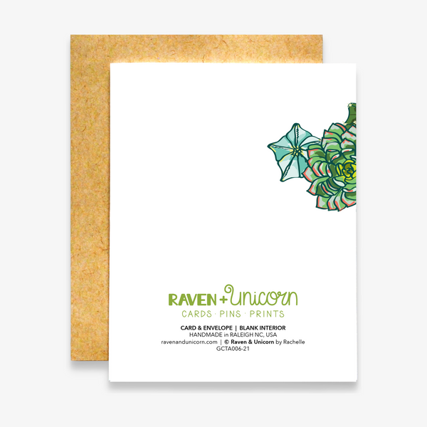 Succulent Thank You Card (NEW LOOK!)