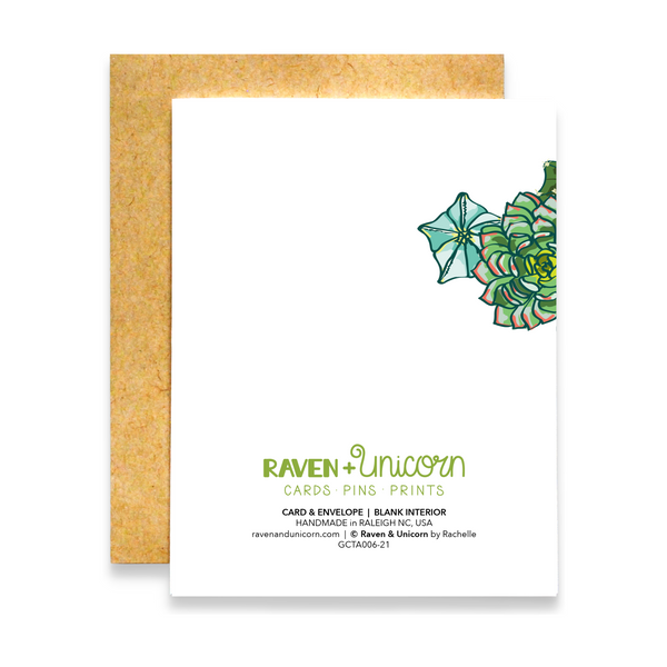 Succulent Thank You Card (NEW LOOK!)