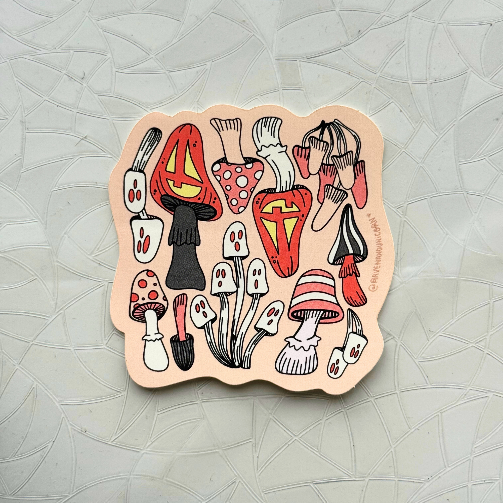 Spooky Mushrooms Sticker