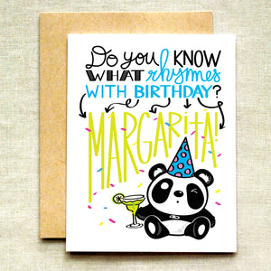 Margarita Rhymes With Birthday Card