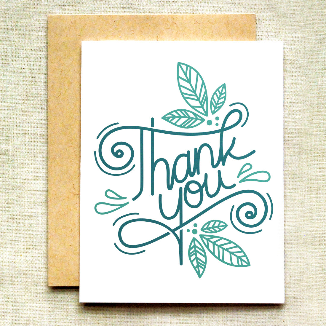 Hand Lettered Thank You Card