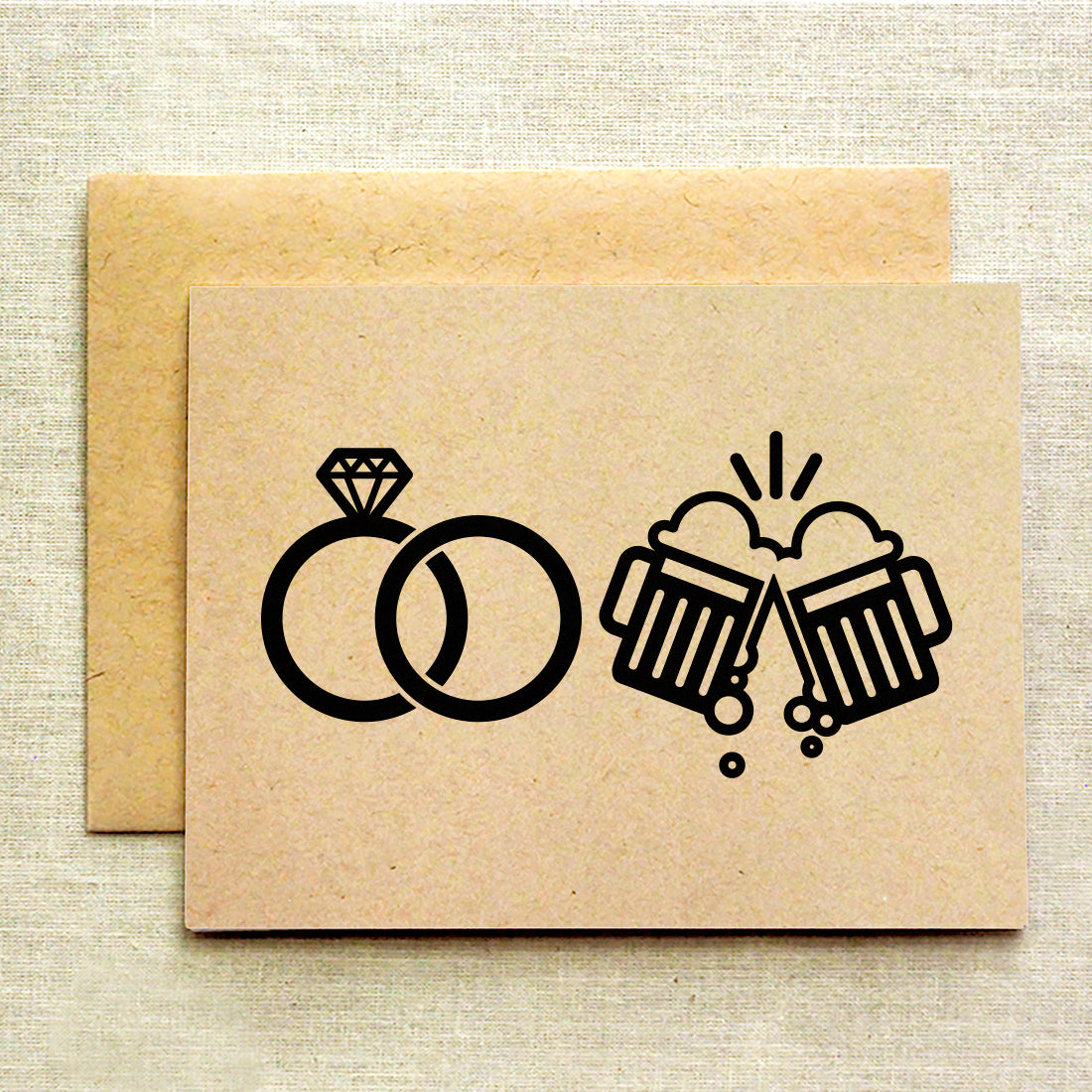 Cheers with Beers Wedding Card