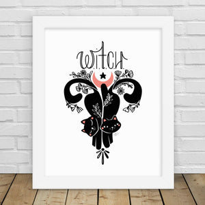 W.I.T.C.H Art Print | Woman In Total Control of Herself | 8x10