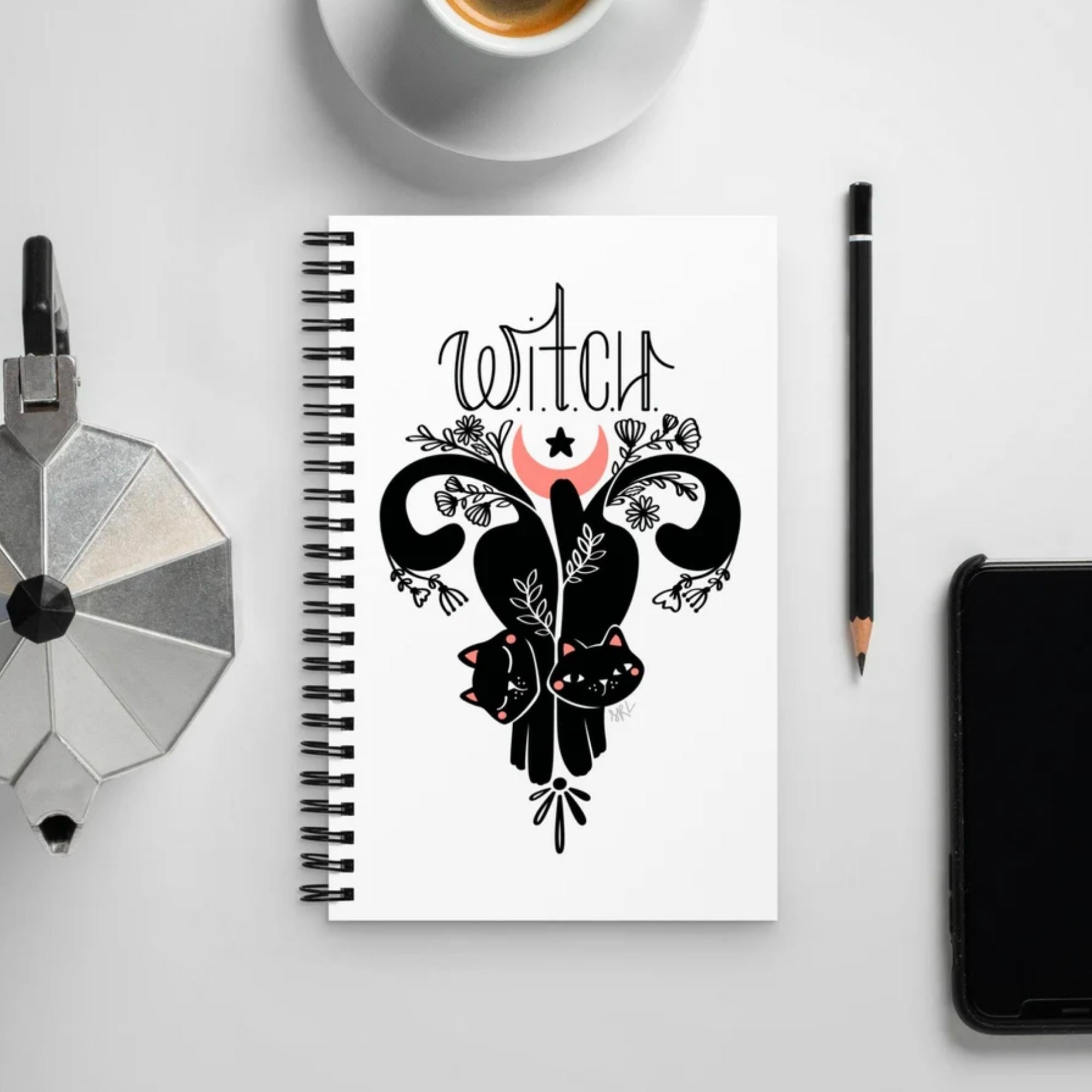 W.I.T.C.H Spiral Notebook | Woman In Total Control of Herself | 5.5" x 8.5"