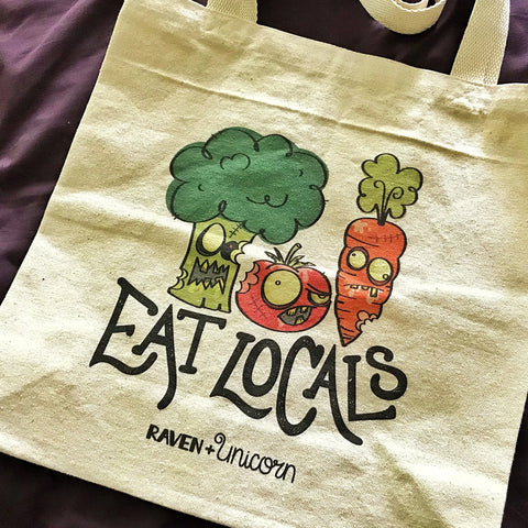 Eat Locals Zombie Tote Bag