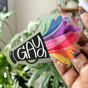Say Gay! Megaphone Sticker