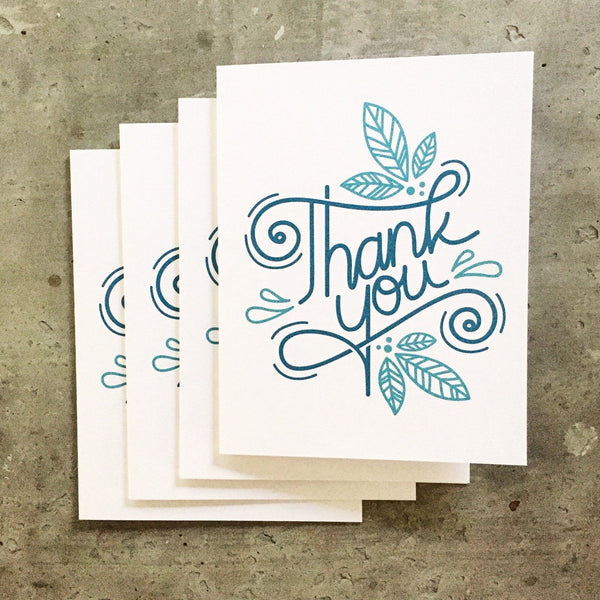Hand Lettered Thank You Card